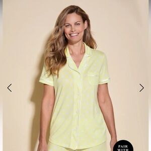 Cosabella Yellow and White Pajama Top